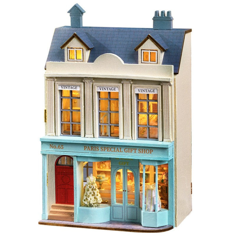 exterior of the Mini Gift Shop DIY Miniature House kit