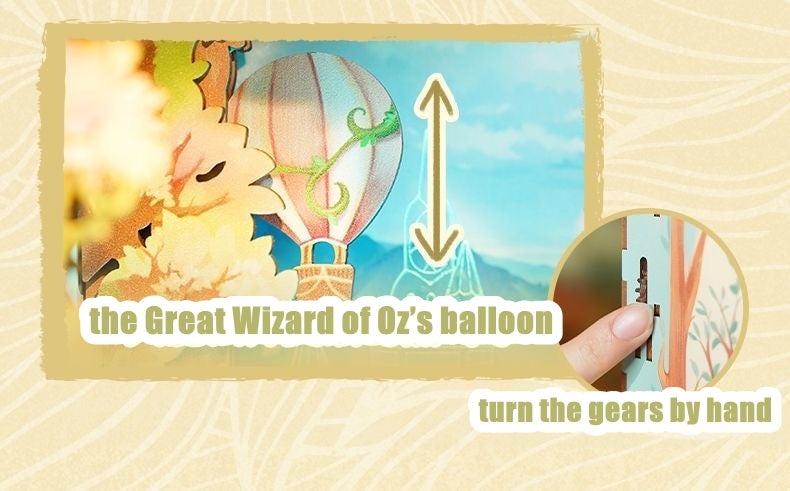 Miniature Toy balloon inspired by the Great Wizard of Oz, and a interactive mechanism to control the balloon