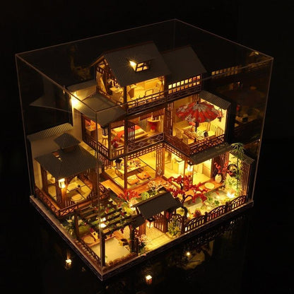 Spring Courtyard - Japanese House- DIY Miniature Dollhouse Kit - Tonecheer