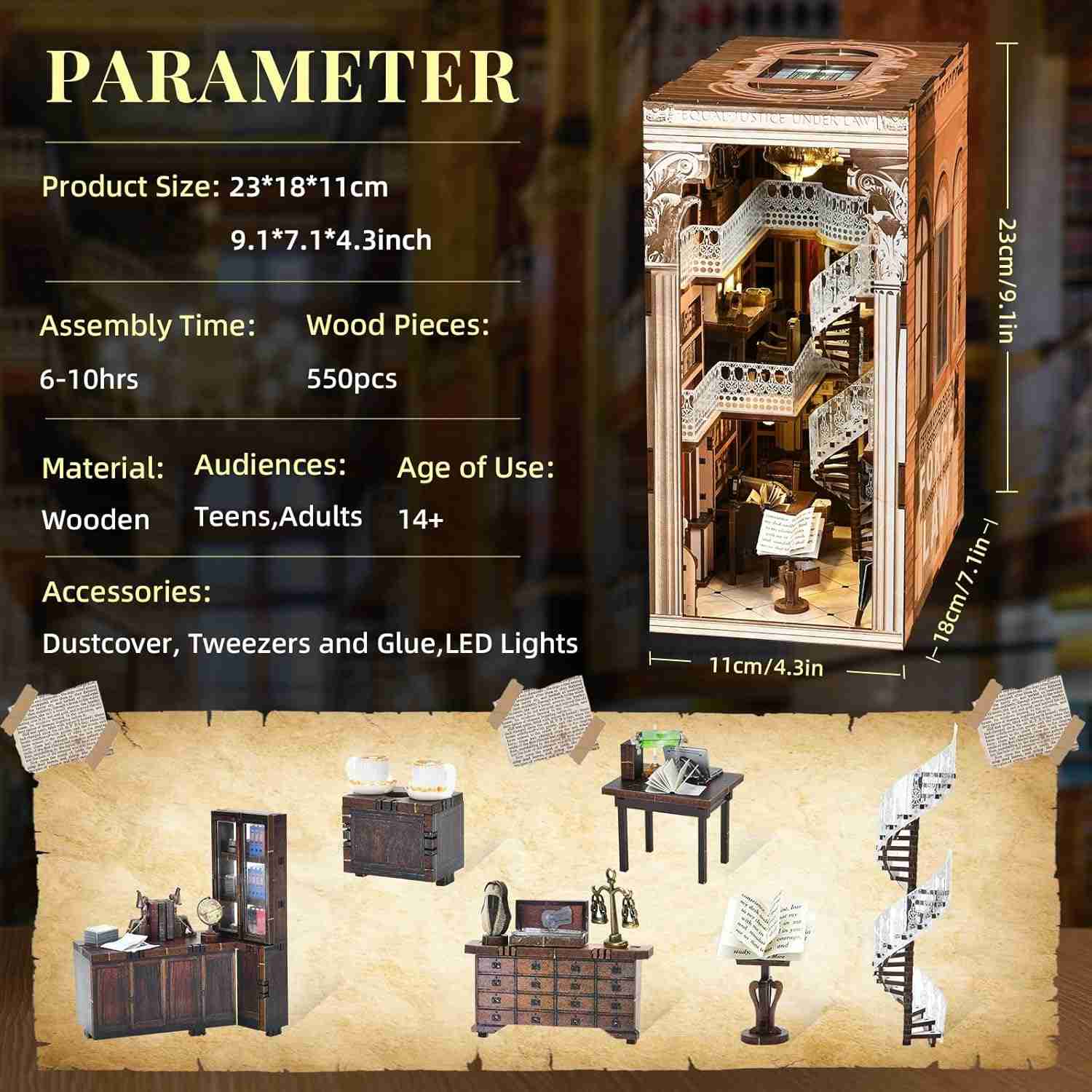 parameters of Law Library Book Nook