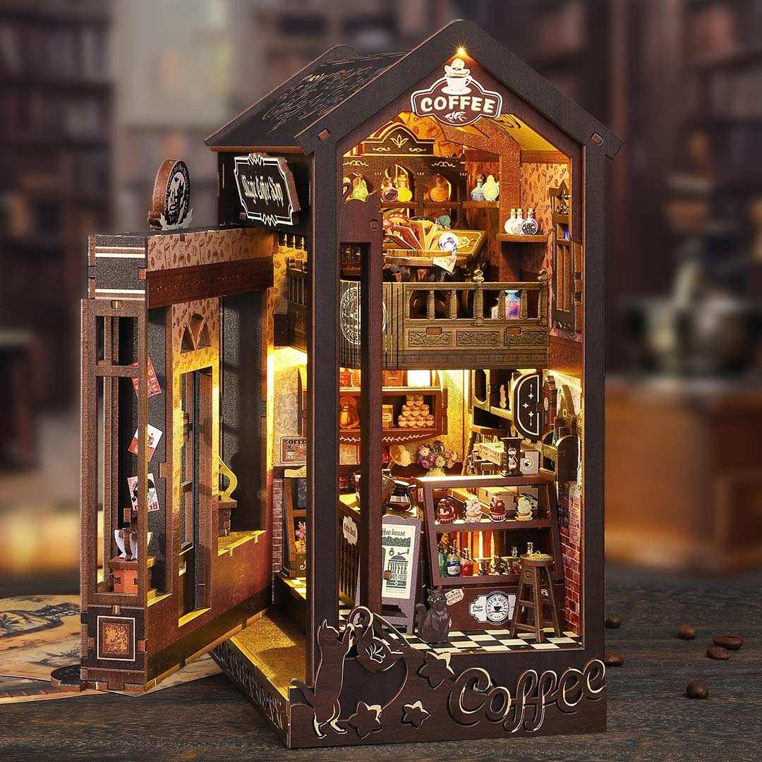 image displaying the overall design of Magic Coffee Shop Book Nook on table