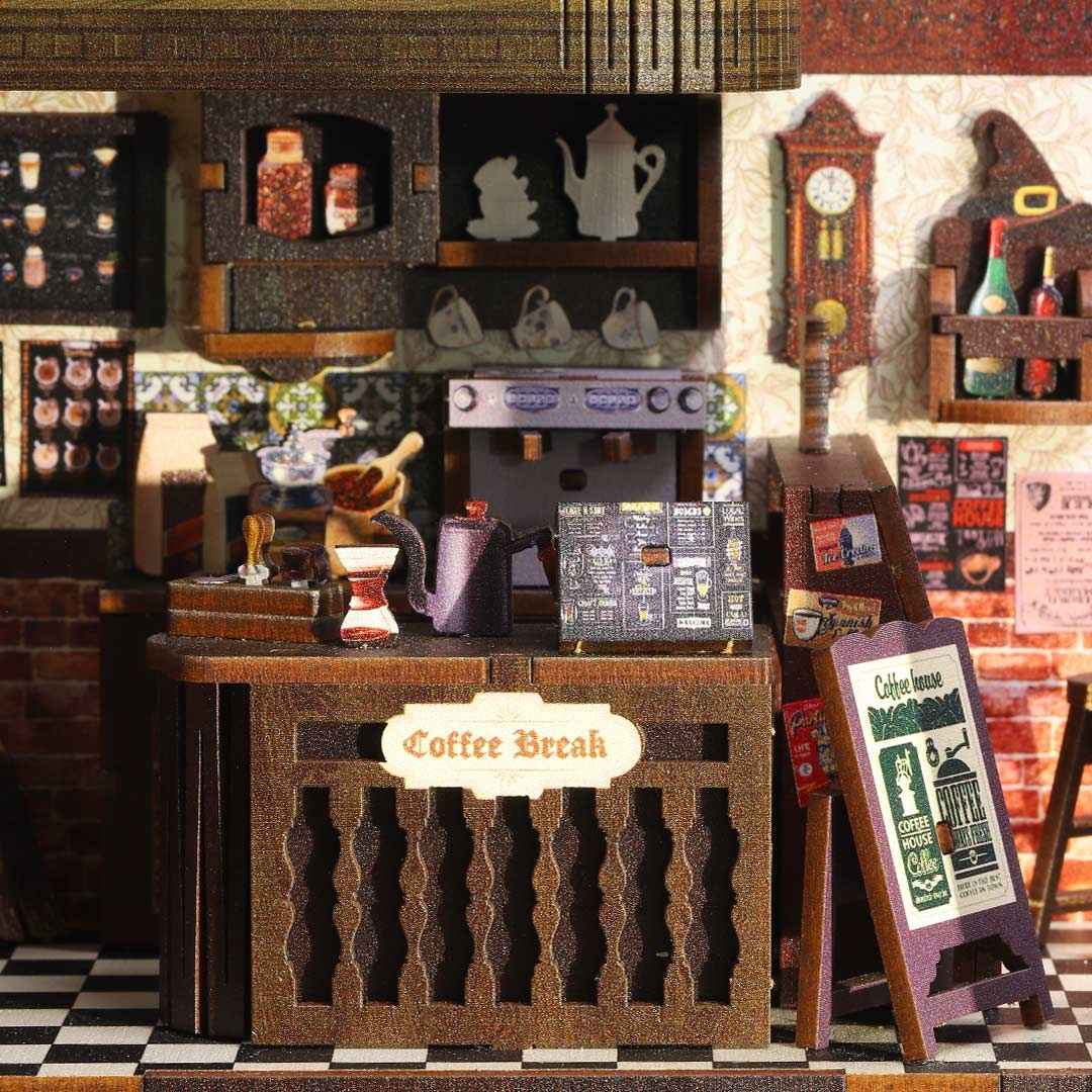 image displaying the coffee work area in Magic Coffee Shop Book Nook
