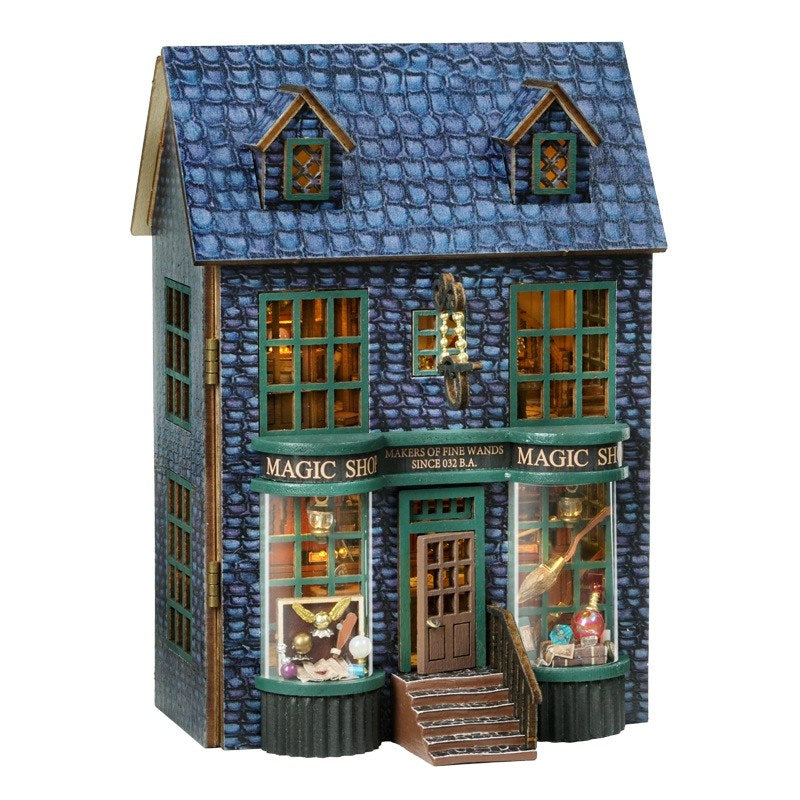 Magic Shop DIY Dollhouse Kit, Harry Potter Inspired Miniature House, Magic theme diorama, mini house series - main image