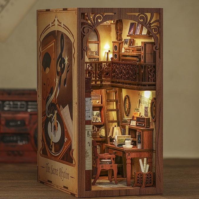 Secret Rhythm Music Themed Diy Book Nook Kit - Shelf Inert Diorama - Miniature Crafts