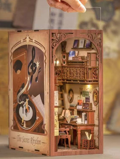 Secret Rhythm Music Themed Diy Book Nook Kit - Shelf Inert Diorama - Miniature Crafts