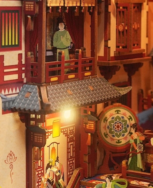 Tang Dynasty - Chang'an - Ancient China inspired diy book nook kit - shelf insert diorama - miniature crafts - details