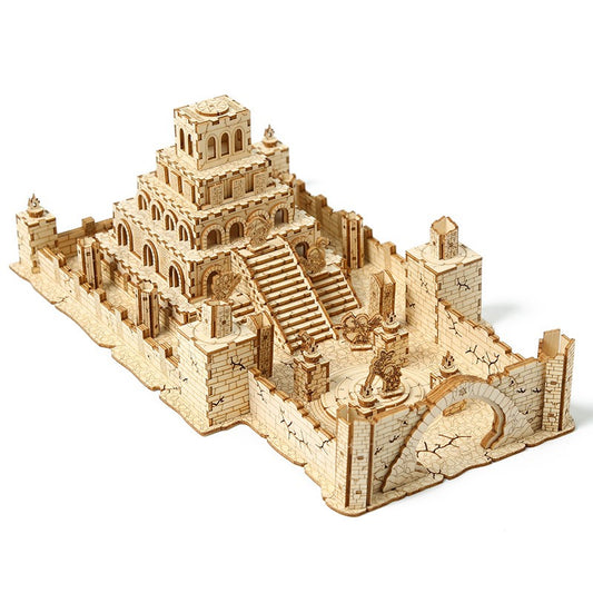 Battlefield Remains 3D Wooden Mechanical Puzzle - Architecture Model Building Kit - DIY Miniature Crafts