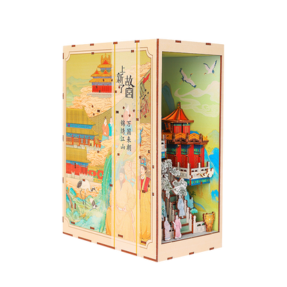 The Imperial Palace DIY Book Nook Kit, bookshelf insert decor, miniature house, 3d wooden puzzles bookend - main image