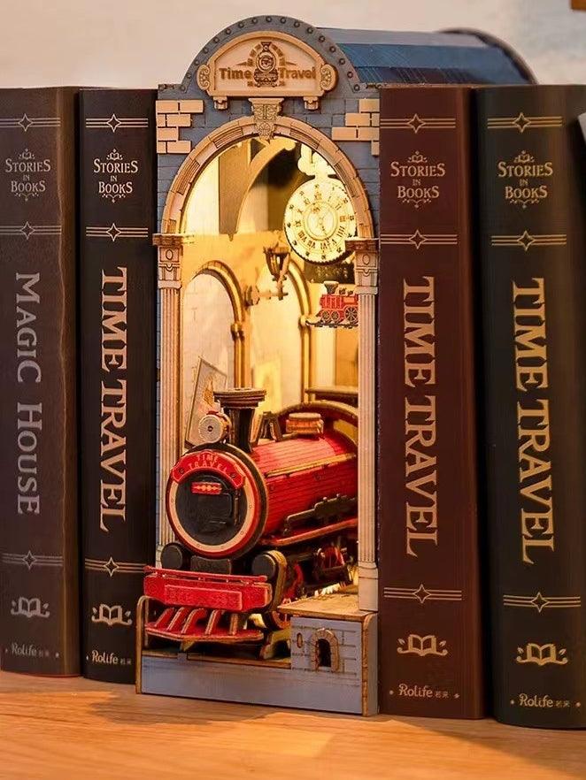 Harry Potter Inspired DIY Book Nook Kit Bookshelf Insert Diorama Diagon Alley Dollhouse Miniature