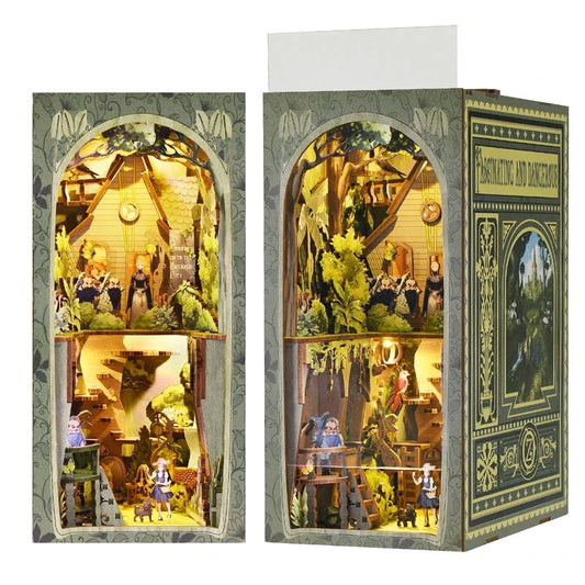 Wizard of Oz Inspired | DIY Book Nook Kit | 3D Wooden Puzzles | Bookshelf Decor Insert Diorama | Miniature Crafts